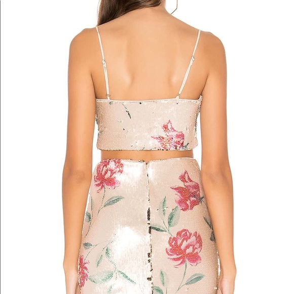 revolve sequin floral top - Picture 2 of 4